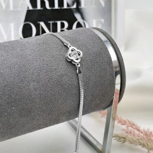 دستبند نقره ونکلیف کد 15498