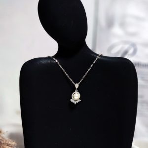 پلاک نقره جواهری مروارید کد 15495