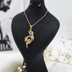 پلاک نقره تراش گلد کد 15494