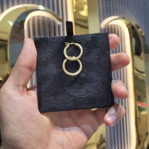 گوشواره حلقه ای طلا کد 15477