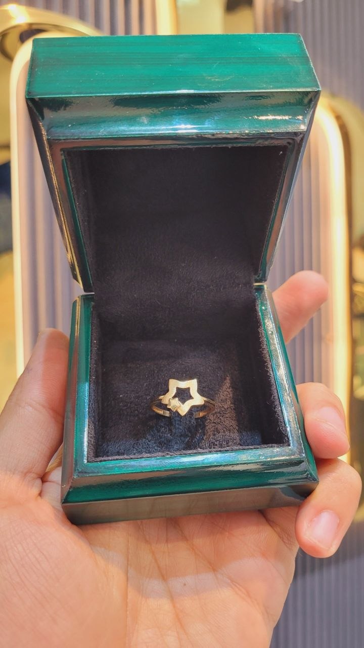 انگشتر طلا مدل ستاره کد 15517