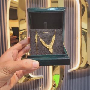 ست دستبند و گردنبند طلا کد 15542