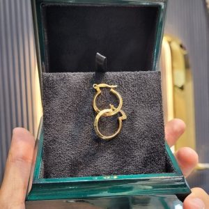 گوشواره حلقه ای طلا کلیپسی کد 15539