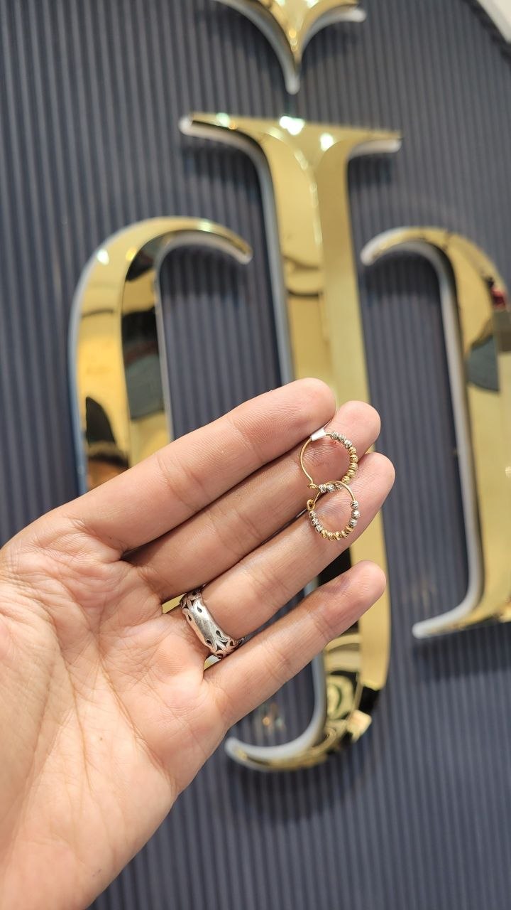 گوشواره طلا مدل توپی کد 15528