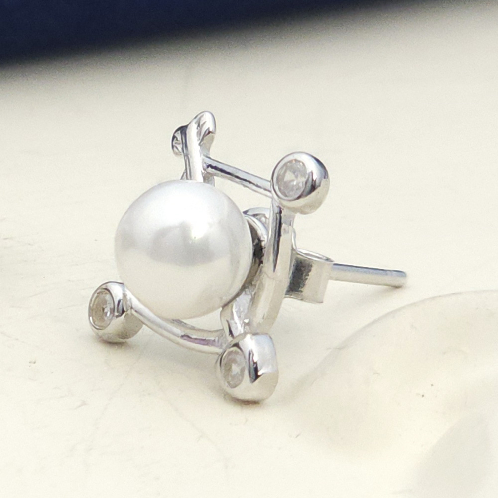 گوشواره میخی مروارید کد15567 تصویر 2