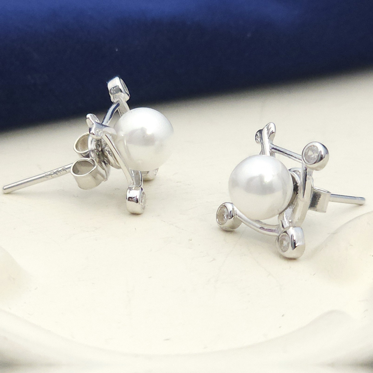 گوشواره میخی مروارید کد15567