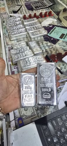 شمش نقره 500 گرمی و 250 گرمی