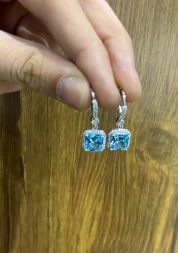 گوشواره جواهر با سنگ قیمتی توپاز کد 14564