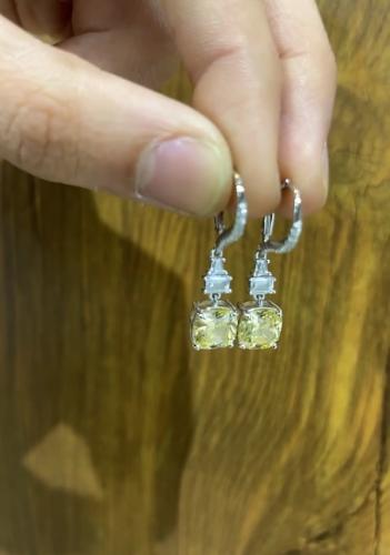 گوشواره جواهر سیترین کد 14565