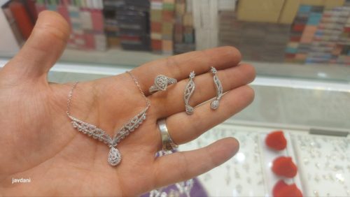 سرویس نقره روکش طلا سفید