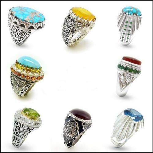 انگشترهای نقره مردانه