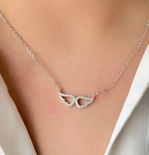 آویز نقره مدل بال