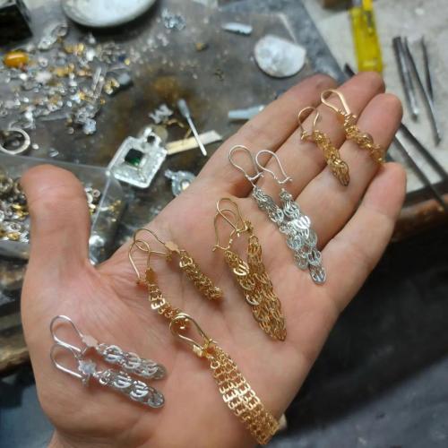 ساخت سفارشی سرویس طرح طلا تافته نقره زرد سفید