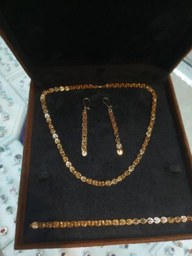 سرویس طرح طلا تافته نقره روکش طلا زرد